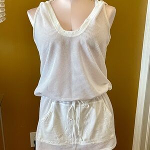 Jordan Taylor White Mesh Swim Coverup